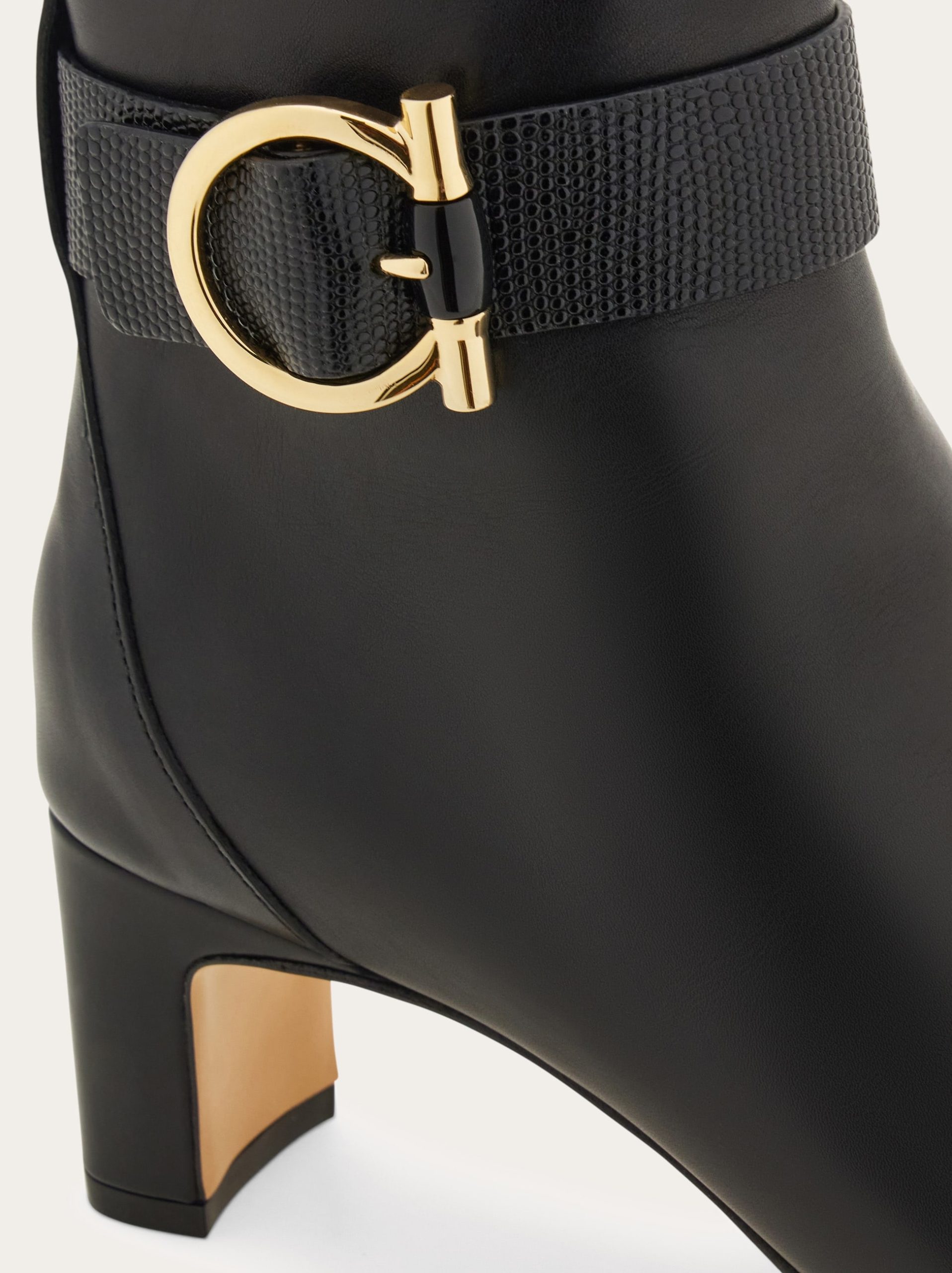 Ferragamo Gancini ornament mid heel ankle boot - Image 2
